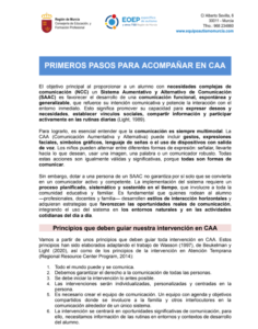 Primeros pasos para acompañar en CAA